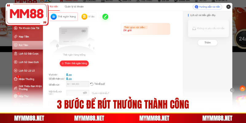 3 bước để rút thưởng thành công
