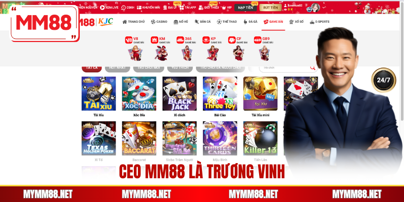 CEO MM88 là Trương Vinh
