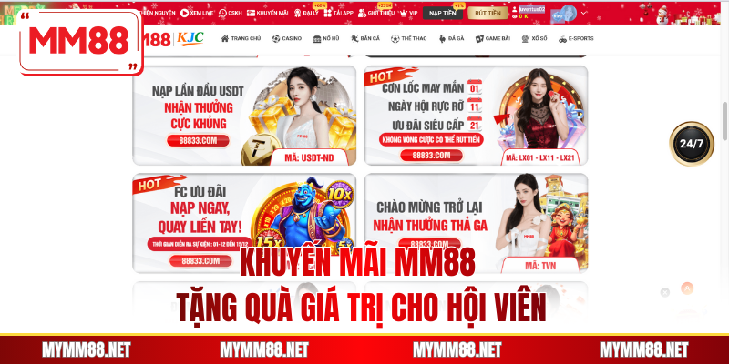 Khuyến Mãi MM88 - Tặng Quà Giá Trị Cho Hội Viên